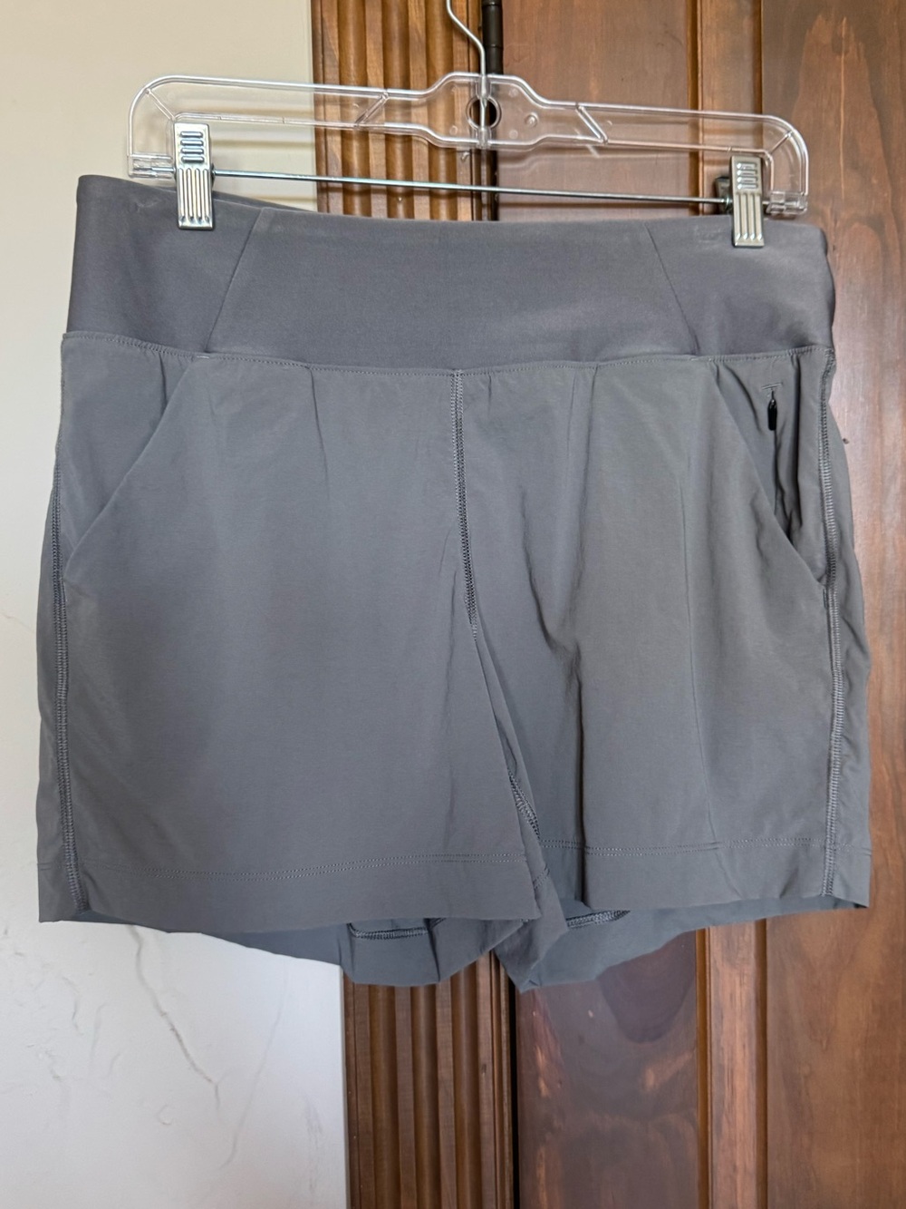 Prana Gray Athletic Shorts with Pockets